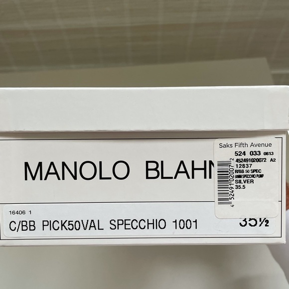 Manolo Blahnik Silver Pumps - Picture 7 of 11